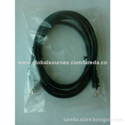 Cat5e UTP 24AWG x 4PR All Copper Patch Cord, 1.2m Length Black Color with RoHS Mark